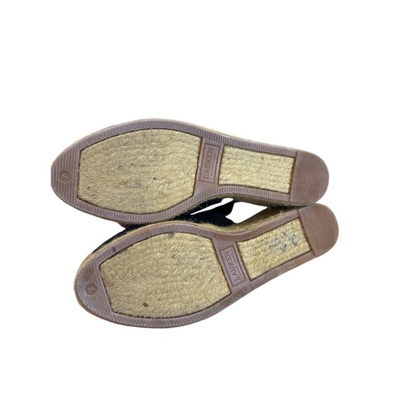 Lauren Ralph Lauren Womens Black Espadrille Wedge Sandals Shoes 7 SKU 7986 - Picture 7 of 12